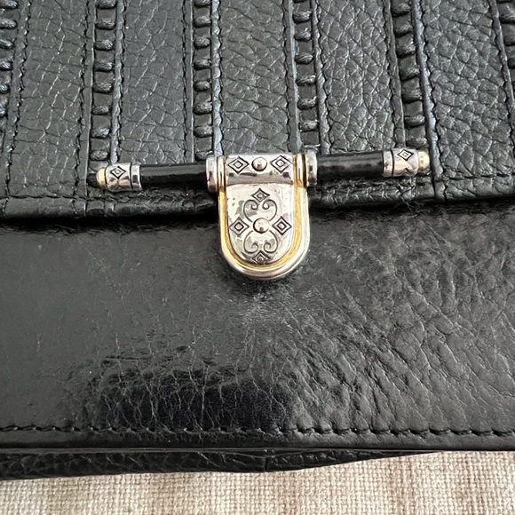 Brighton Black leather textured hand bag - Picture 10 of 17